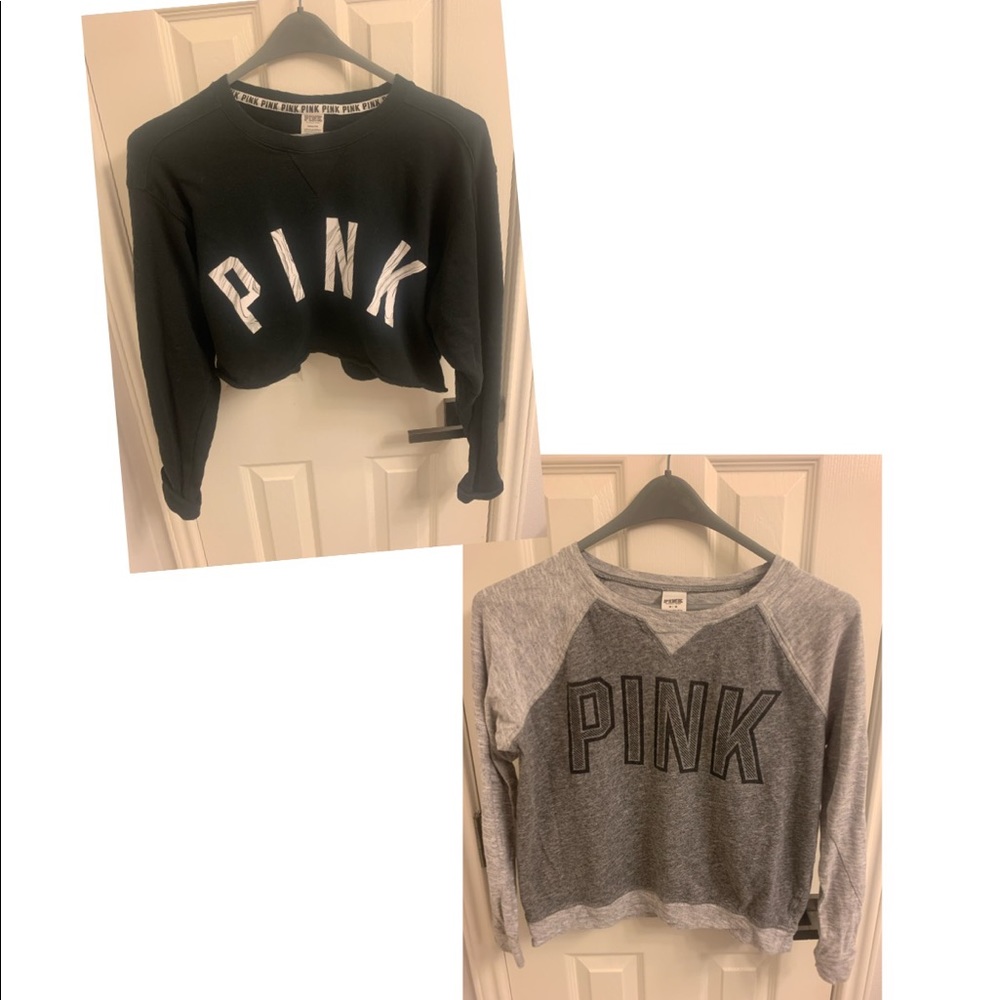 2 PINK Victoria’s Secret sweatshirts size M